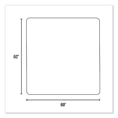 ES Robbins EverLife Textured Chair Mat for Hard Floors, Square, 60 x 60, Clear (ESR132631)