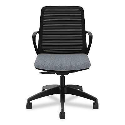 HON Cliq Office Chair, Supports Up to 300 lb, 17" to 22" Seat Height, Basalt Seat, Black Back, Black Base (HONCLQIMAPX25T)