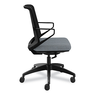 HON Cliq Office Chair, Supports Up to 300 lb, 17" to 22" Seat Height, Basalt Seat, Black Back, Black Base (HONCLQIMAPX25T)