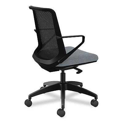 HON Cliq Office Chair, Supports Up to 300 lb, 17" to 22" Seat Height, Basalt Seat, Black Back, Black Base (HONCLQIMAPX25T)