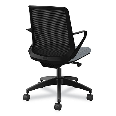 HON Cliq Office Chair, Supports Up to 300 lb, 17" to 22" Seat Height, Basalt Seat, Black Back, Black Base (HONCLQIMAPX25T)