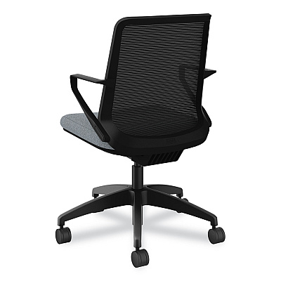 HON Cliq Office Chair, Supports Up to 300 lb, 17" to 22" Seat Height, Basalt Seat, Black Back, Black Base (HONCLQIMAPX25T)