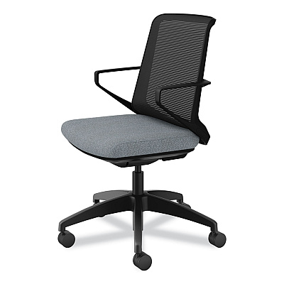 HON Cliq Office Chair, Supports Up to 300 lb, 17" to 22" Seat Height, Basalt Seat, Black Back, Black Base (HONCLQIMAPX25T)