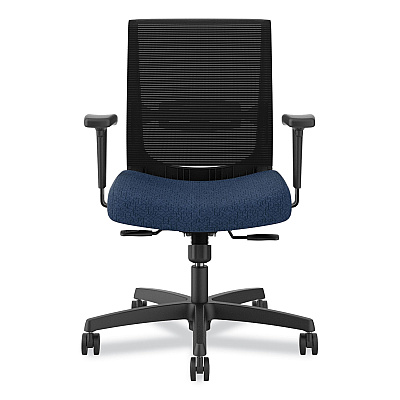 HON Convergence Mid-Back Task Chair, Supports Up to 275 lb, 16.5" to 21" Seat Height, Navy Seat, Black Back, Black Frame (HONCMY1AAPX13)