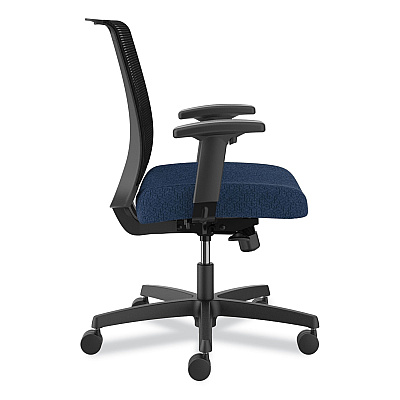 HON Convergence Mid-Back Task Chair, Supports Up to 275 lb, 16.5" to 21" Seat Height, Navy Seat, Black Back, Black Frame (HONCMY1AAPX13)