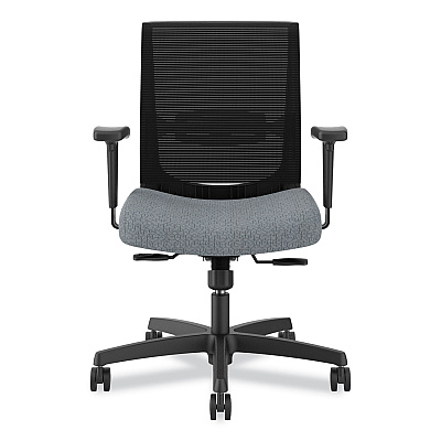 HON Convergence Mid-Back Task Chair, Supports Up to 275 lb, 16.5" to 21" Seat Height, Basalt Seat, Black Back, Black Frame (HONCMY1AAPX25)