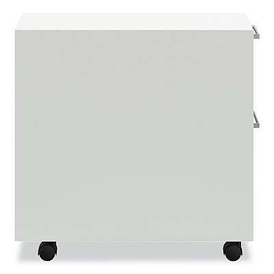 HON Fuse Mobile Slim Pedestal File, Left/Right, 2-Drawers: Box/File, Letter, Designer White, 10 x 23.25 x 21 (HONHAPTFNPJWL)