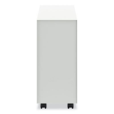 HON Fuse Mobile Slim Pedestal File, Left/Right, 2-Drawers: Box/File, Letter, Designer White, 10 x 23.25 x 21 (HONHAPTFNPJWL)