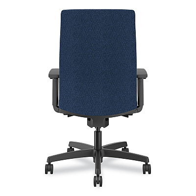 HON Ignition 2.0 Upholstered Mid-Back Task Chair, Supports 300 lb, 17" to 21.5" Seat Height, Navy Fabric Seat, Navy Fabric Back (HONI2U2AHAX13TK)
