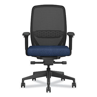 HON Nucleus Series Recharge Task Chair, Up to 300lb, 16.63" to 21.13" Seat Ht, Navy Seat, Black Back/Base (HONNR12SAMP13BT)