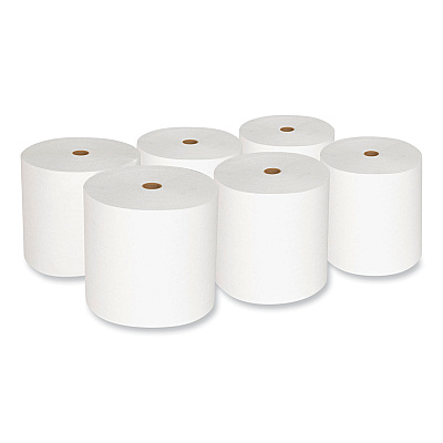 Morcon Tissue Valay Proprietary Roll Towels, 1-Ply, 7" x 800 ft, White, 6 Rolls/Carton (MORVW444)