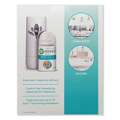 Air Wick Pet Odor Neutralization Automatic Spray Starter Kit, 6 x 2.25 x 7.75, White/Gray, 4/Carton (RAC02720CT)