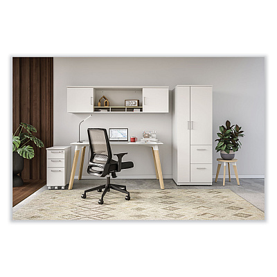 Safco Resi LED Desk Lamp, Gooseneck, 18.5" High, White (SAF1018WH)
