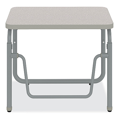 Safco AlphaBetter 2.0 Height-Adjustable Student Desk with Pendulum Bar, 27.75 x 19.75 x 22 to 30, Pebble Gray (SAF1221GR)