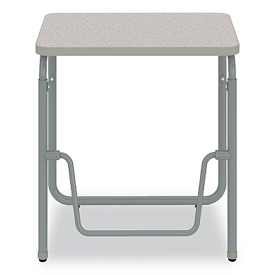Safco AlphaBetter 2.0 Height-Adjustable Student Desk with Pendulum Bar, 27.75" x 19.75" x 29" to 43", Pebble Gray (SAF1223GR)