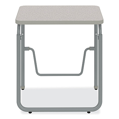 Safco AlphaBetter 2.0 Height-Adjustable Student Desk with Pendulum Bar, 27.75" x 19.75" x 29" to 43", Pebble Gray (SAF1223GR)