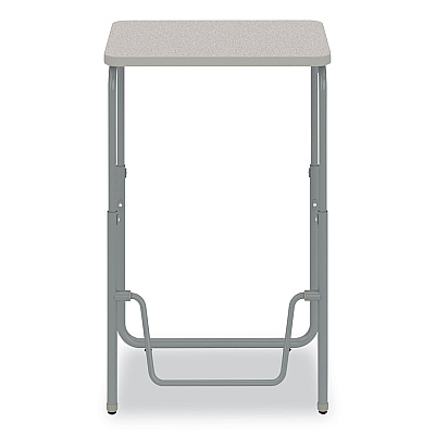 Safco AlphaBetter 2.0 Height-Adjustable Student Desk with Pendulum Bar, 27.75" x 19.75" x 29" to 43", Pebble Gray (SAF1223GR)