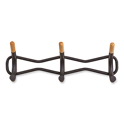 Safco Family Coat Wall Rack, 3 Hook, 18.5w x 6.25d x 7.25h, Cream (SAF4255BL)