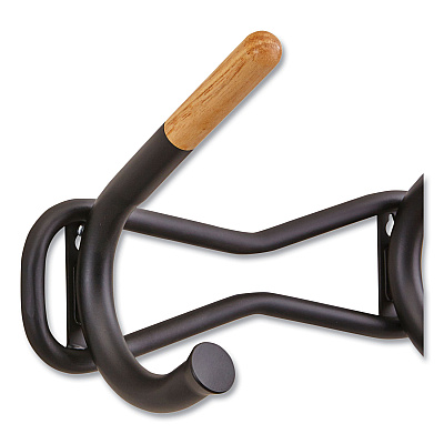 Safco Family Coat Wall Rack, 6 Hook, 42.75w x 5.25d x 7.25h, Black (SAF4257BL)