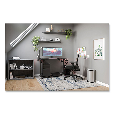 Safco Ultimate Computer Gaming Desk, 47.2" x 23.6" x 29.5", Black/Black (SAF5393BL)