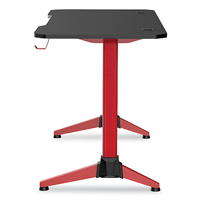 Safco Ultimate Computer Gaming Desk, 47.2" x 23.6" x 29.5", Black/Red (SAF5393RD)