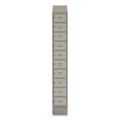 Safco Single Sloped Metal Locker Hood Addition, 12w x 18d x 6h, Tan (SAF5516TN)