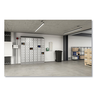 Safco Triple Sloped Metal Locker Hood Addition, 36w x 18d x 6h, Gray (SAF5518GR)