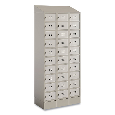 Safco Triple Sloped Metal Locker Hood Addition, 36w x 18d x 6h, Tan (SAF5518TN)
