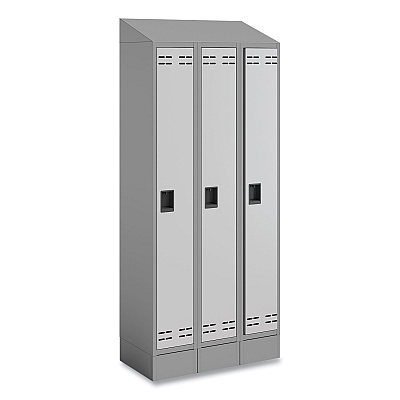 Safco Triple Continuous Metal Locker Base Addition, 35w x 16d x 5.75h, Gray (SAF5520GR)