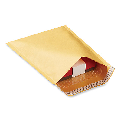 Universal Peel Seal Strip Cushioned Mailer, #0, Extension Flap, Self-Adhesive Closure, 6 x 10, 250/Carton (UNV4087882)