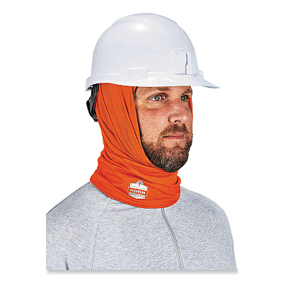 ergodyne Chill-Its 6487 Cooling Performance Knit Multi-Band, Polyester/Spandex, One Size Fits Most, Hi-Vis Orange (EGO42128)