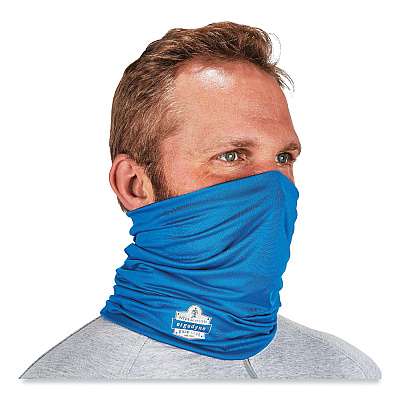 ergodyne Chill-Its 6487 Cooling Performance Knit Multi-Band, Polyester/Spandex, One Size Fits Most, Blue (EGO42129)