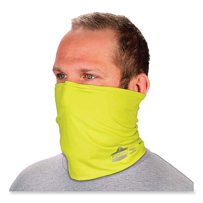ergodyne Chill-Its 6489 2-Layer Cooling Performance Knit Multi-Band, Polyester/Spandex, Small/Medium, Hi-Vis Lime (EGO42144)