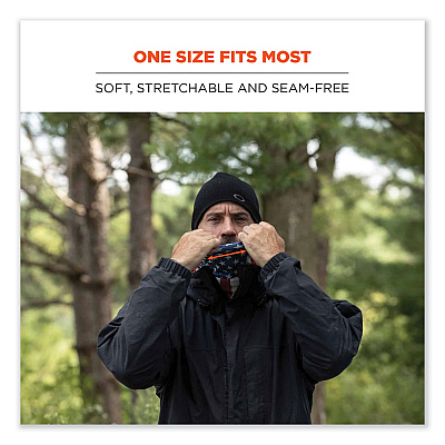ergodyne N-Ferno 6491 Reversible Thermal Fleece + Poly Multi-Band, One Size Fits Most, Light Gray Fade (EGO42322)