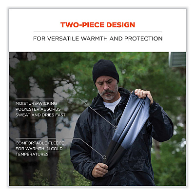 ergodyne N-Ferno 6492 2-Piece Thermal Fleece + Poly Multi-Band, One Size Fits Most, Lime (EGO42330)