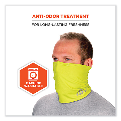 ergodyne Chill-Its 6489 2-Layer Cooling Performance Knit Multi-Band, Polyester/Spandex, Large/X-Large, Hi-Vis Lime (EGO42145)