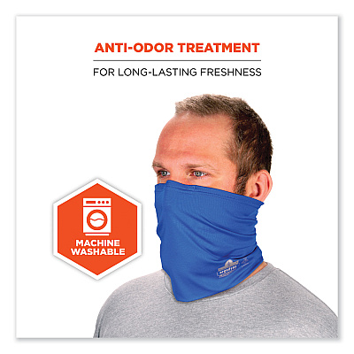 ergodyne Chill-Its 6489 2-Layer Cooling Performance Knit Multi-Band, Polyester/Spandex, Small/Medium, Blue (EGO42148)