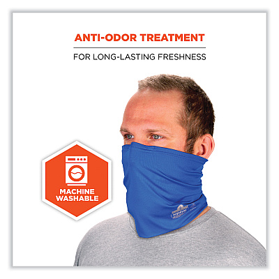 ergodyne Chill-Its 6489 2-Layer Cooling Performance Knit Multi-Band, Polyester/Spandex, Large/X-Large, Blue (EGO42149)