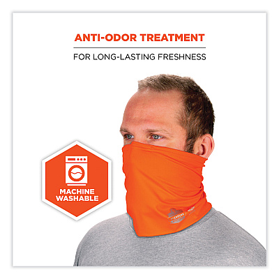 ergodyne Chill-Its 6489 2-Layer Cooling Performance Knit Multi-Band, Polyester/Spandex, 2X-Large/3X-Large,Hi-Vis Orange (EGO42152)