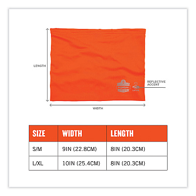 ergodyne Chill-Its 6489 2-Layer Cooling Performance Knit Multi-Band, Polyester/Spandex, 2X-Large/3X-Large,Hi-Vis Orange (EGO42152)