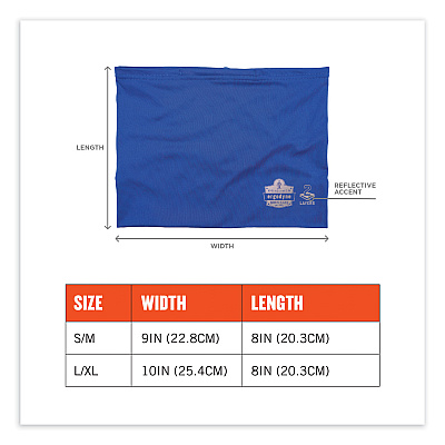 ergodyne Chill-Its 6489 2-Layer Cooling Performance Knit Multi-Band, Polyester/Spandex, 2X-Large/3X-Large, Blue (EGO42153)