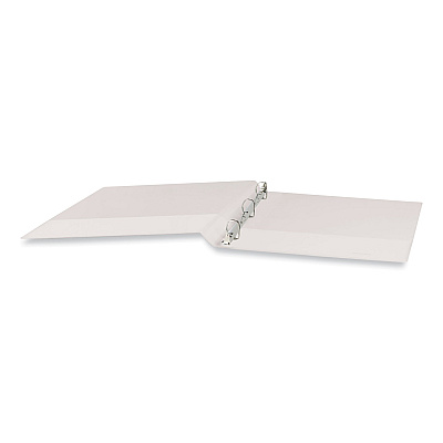Universal Slant D-Ring View Binder, 3 Rings, 0.5" Capacity, 11 x 8.5, White (UNV20702)