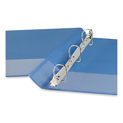 Universal Slant D-Ring View Binder, 3 Rings, 1.5" Capacity, 11 x 8.5, Light Blue (UNV20723)