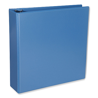 Universal Slant D-Ring View Binder, 3 Rings, 2" Capacity, 11 x 8.5, Light Blue (UNV20733)