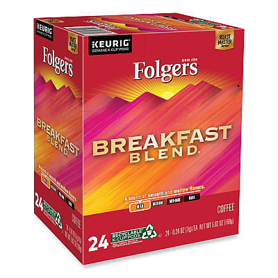 Folgers Breakfast Blend Coffee K-Cups, 24/Box (GMT0448)