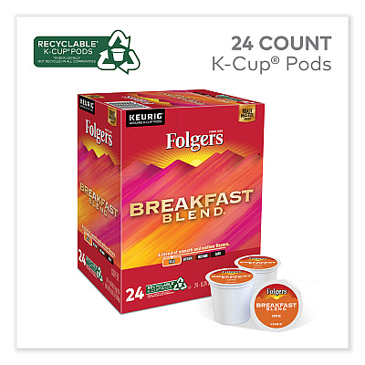 Folgers Breakfast Blend Coffee K-Cups, 24/Box (GMT0448)