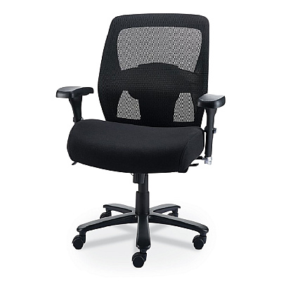 Alera Faseny Series Big and Tall Manager Chair, Supports Up to 400 lbs, 17.48" to 21.73" Seat Height, Black Seat/Back/Base (ALEFN44B14)