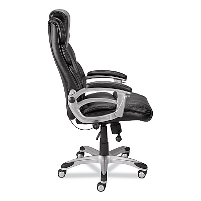 Alera Maurits Highback Chair, Supports Up to 275 lb, Black Seat/Back, Chrome Base (ALEMR41B19)