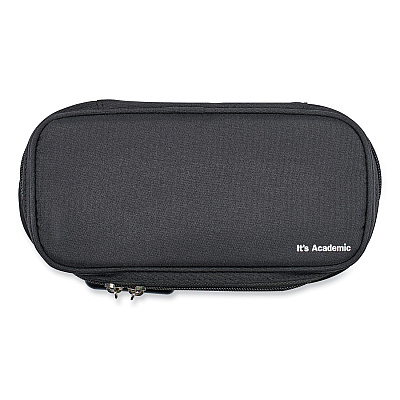 Bostitch It's Academic Locking Pencil Case, 2 Compartments, 4.75" x 2.5" x 2.5", Black, 2/Pack (24371BK2PK)