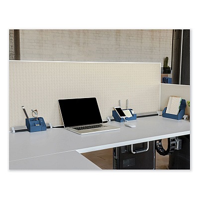 Bostitch Konnect Desk Organizer and Cable Management 12-Piece Kit, Plastic, Blue (KTCKIT3BLUE)